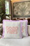 Typography Good Vibes Elegant Fringe Pillowcase-Romantic Lettering Boho Pink Tassel Throw Pillow Cover - 3