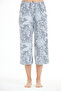 Women's 100% Viscose Floral Patterned Pajama Bottoms Capri - 2