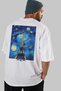 Paris France 6 White Oversize Country City Back Printed Unisex T-Shirt 100% Cotton Premium - 7