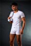 3-Pack Men's Boxers 100% Cotton Combed Cotton White Basic Boxer Comfortable Fit - 3