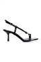 Women's Sandals with Back Strap and Gold Buckle 3113 Black - 2