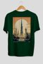 Dubai Uae 3 Green Oversize Country City Back Printed Unisex T-Shirt 100% Cotton Premium