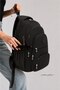 My Bag Is Coming Luxury Crinkle Fabric High School and Middle School Backpack School Bag with Monkey Keychain Gift - 3