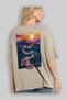 Great Wall of China 2 Beige Oversize Country City Back Printed Unisex T-Shirt 100% Cotton Premium - 3