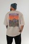 Istanbul Turkey 3 Beige Oversize Country City Back Printed Unisex T-Shirt 100% Cotton Premium - 4