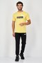 Men Sportswear Fit Short Sleeve Outdoor T-Shirt, Yellow - 4