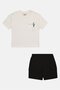 Kids Boy 3 Pieces Plain T-Shirt With Shorts And Keyring Set, Multicolor - 2