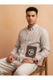 Men White Striped Regular Fit Cotton Shirt - 6