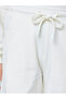 Girls Off White Cotton Wide Leg Cropped Joggers - 3