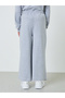 Teen Girls Grey Cotton Wide Leg Cropped Joggers - 4