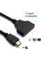 HDMI Splitter Adapter Cable - Splitter 1 in 2 Out Male to Dual Female 1 to 2 Way for HD TV, LED, LCD, TV, Support Two The Same TVs at The Same Time 1080P