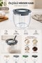 2200 ml Measuring Mixer Bowl with Lid and Scale, Mixing and Preparation Bowl, Blue