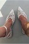 Jovel White Lace Women's Heeled Shoes - 3