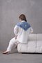Women's Floral and Stone Embroidered Linen Shirt Set - 8