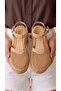 Women's Beige Mesh Detailed Straw High-Heeled Sandals 4cm Byndk95