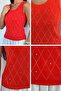 Pomegranate Flower Front-Stone Embellished Camisole Blouse - 5