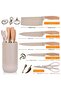 6 Piece Professional Knife Set, Includes Kitchen Knife, Chef's Knife, Japanese Knife, Utility - 2