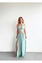Women's Open-Back Tie-Up Crop Top and Skirt-Looking Wide-Leg Pants Set - 4