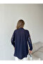 Women's Oversize Shirt with Embroidered Front and Sleeves, Beaded Work - 6