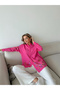 Women's Oversize Shirt with Embroidered Front and Sleeves, Beaded Work - 3