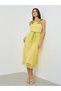 Yellow Floral Strappy Midi Dress - 3