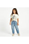 Round Neck Short Sleeves T-shirt with Unicorn Sequin Detail - 2