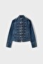100% cotton buttoned denim jacket - 6