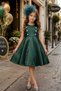 Buttoned, Accessorized, Girls' Evening Dress, Birthday and Party Dress - 2