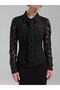 Women's Tie and Lace Fabric Detailed Design Shirt