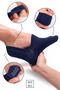 Bamboo Women's Ballerina Navy Blue Socks Seamless Invisible Non-Slip Heel Silicone Premium 6-Piece Pack - 2