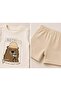 Teddy Bear Printed Cotton Baby Set - 3