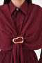 -Double Tunic with Cape Buckle Fastening at the Waist, Modal Woven Fabric - 8
