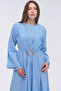 Bolerosu Buckle Decorated Glossy Dress - 5