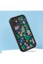 Redmi Note 14 Pro Plus Compatible Black Floral Pattern Camera Protective Case Silicone Couple Phone Case - 7