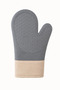Silicone Oven Glove Single 28X18 cm Heat Resistant Non-Slip Kitchen, Oven and Bbq Glove Gray Color