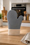 Silicone Oven Glove Single 28X18 cm Heat Resistant Non-Slip Kitchen, Oven and Bbq Glove Gray Color - 4