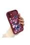 iPhone 11 Compatible Case Camera Protector Burgundy Silicone Couple Phone Case Butterfly Pattern - 3