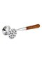 Dual-Sided Meat Tenderiser Hammer, Stainless Steel with Wooden Handle, 21 CM Length, 5 CM Head