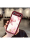 Tecno Spark Slim 5g Compatible Case Camera Protector Burgundy Silicone Couple Phone Case Floral Pattern