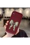 حافظة متوافقة مع هاتف iPhone XS Max، حافظة حماية للكاميرا، حافظة هاتف من السيليكون باللون الأحمر الداكن، نمط ربطة عنق