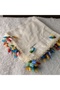 Handmade Rainbow Spring Beaded Crochet Border Writing Edge Cheesecloth Yemeni Dowry Bag Circle - 8