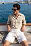 Pacho Premium 100% Cotton Men's White Elastic Lace-Up Regular Fit Shorts - 6