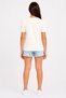 Pink 16707-26 Girls' Stone Printed Short Sleeve T-Shirt Crew Neck Pleated Sleeve Regular Fit - 6