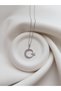 316 L Steel Zircon Stone Moon Star Necklace - Silver Color Women's Necklace
