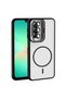 حافظة لهاتف Galaxy A17 مع حامل للكاميرا ودعم MagSafe وظهر شفاف من السيليكون OMSY - 4