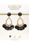 Hanging Steel Women's Earrings Colorful Acrylic Sequin Chandelier Model Piano Black - 3