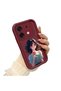 Infinix Zero 30 5g Compatible Case Camera Protector Burgundy Silicone Couple Phone Case Girl Pattern - 2