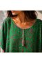 Par-13040 Green Spiral Patterned Laser Beach Dress & Pareo |   Eos Collective - 3
