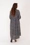 Women's Pompom Crispy Floral Long Sleeve Hijab Dress - 7