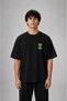Odyssey Homeros Printed Cotton Oversize Black T-Shirt - 2